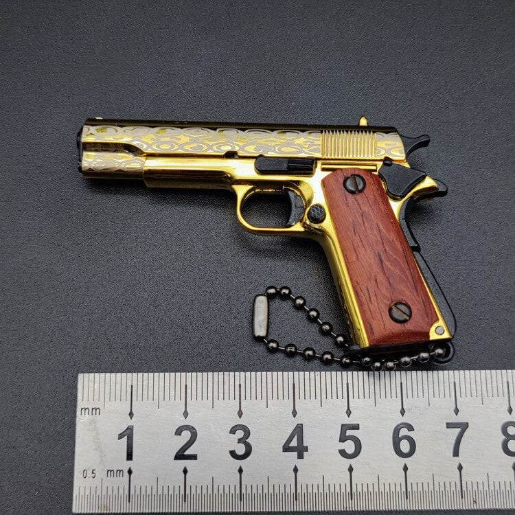 New 1:3 1911 Metal Damascus Model Detachable Keychain - TOP BOOST TOYS
