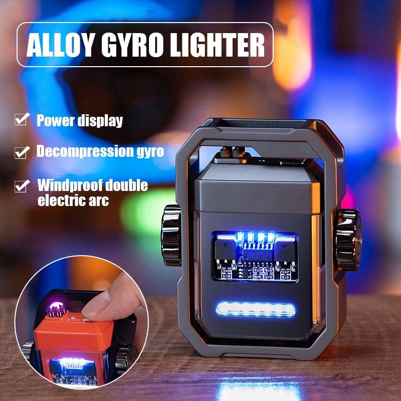 Electric Dual Arc Lighter USB Rechargable Windproof Flameless - BOOST TOYS