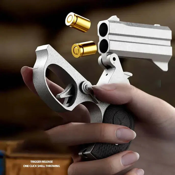 Double Barrel Metal Derringer Nerf Toy Gun