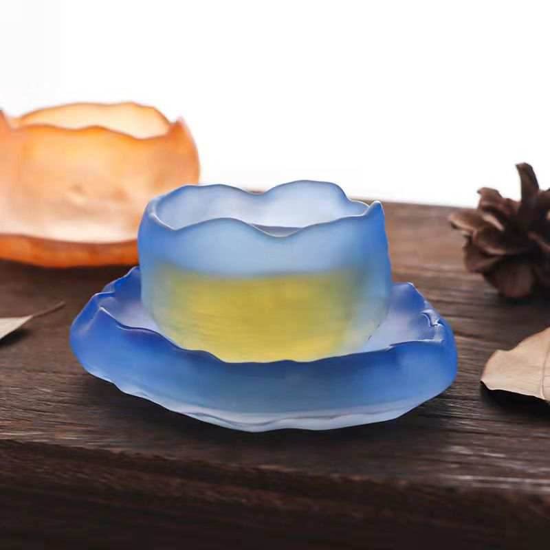 First Snow Coloured Glaze Transparent Teacup Coffee Cup - BOOST TOYS