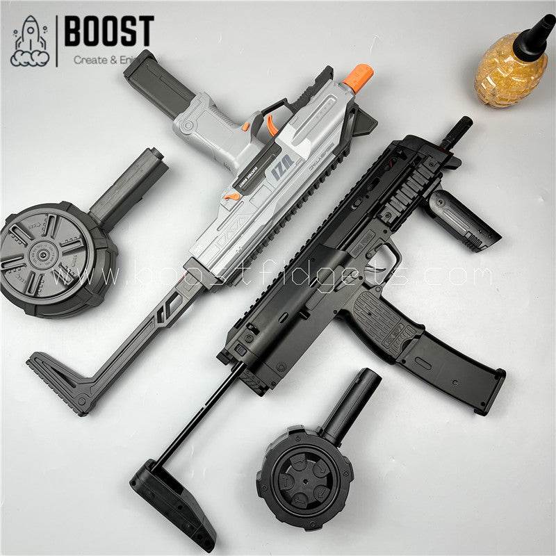 New UZI MP7 Gel Blatser Fast Two Magazine Clipes Rotary Drum Adult type - BOOST TOYS