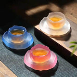 First Snow Coloured Glaze Transparent Teacup Coffee Cup - BOOST TOYS