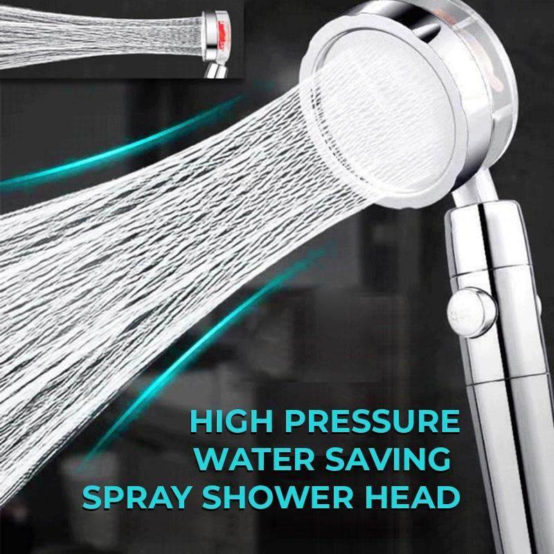 Pressurized Water Saving Spray Shower Head Nozzle 360 Rotated Fan Bath Massage - BOOST TOYS