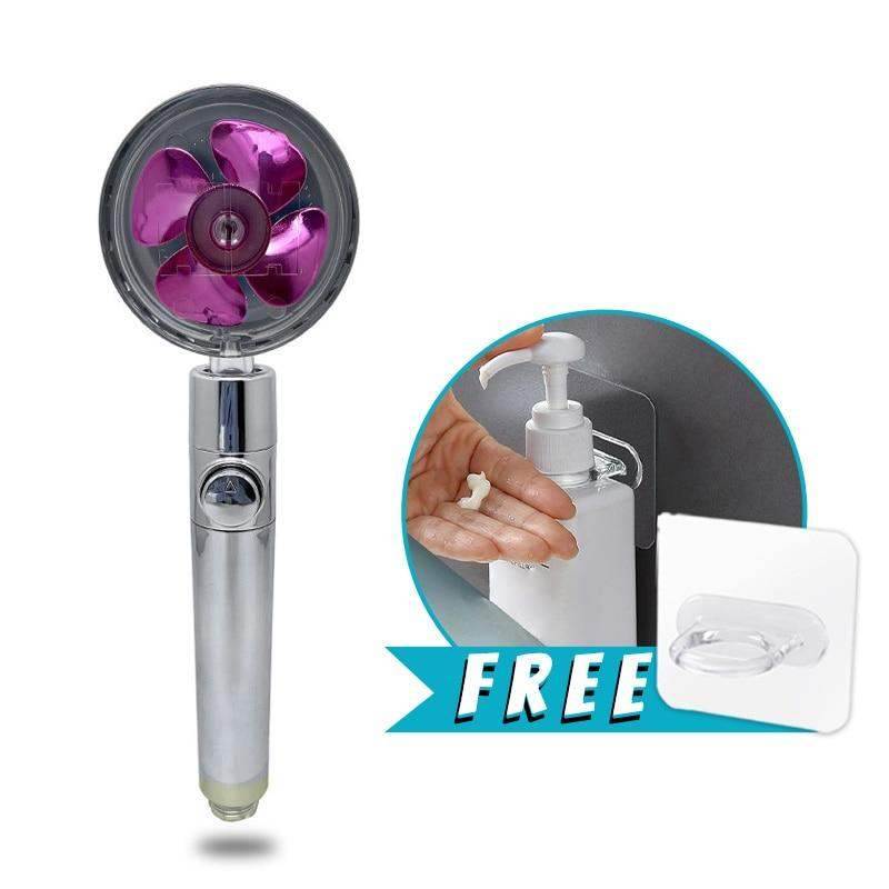 Pressurized Water Saving Spray Shower Head Nozzle 360 Rotated Fan Bath Massage - BOOST TOYS