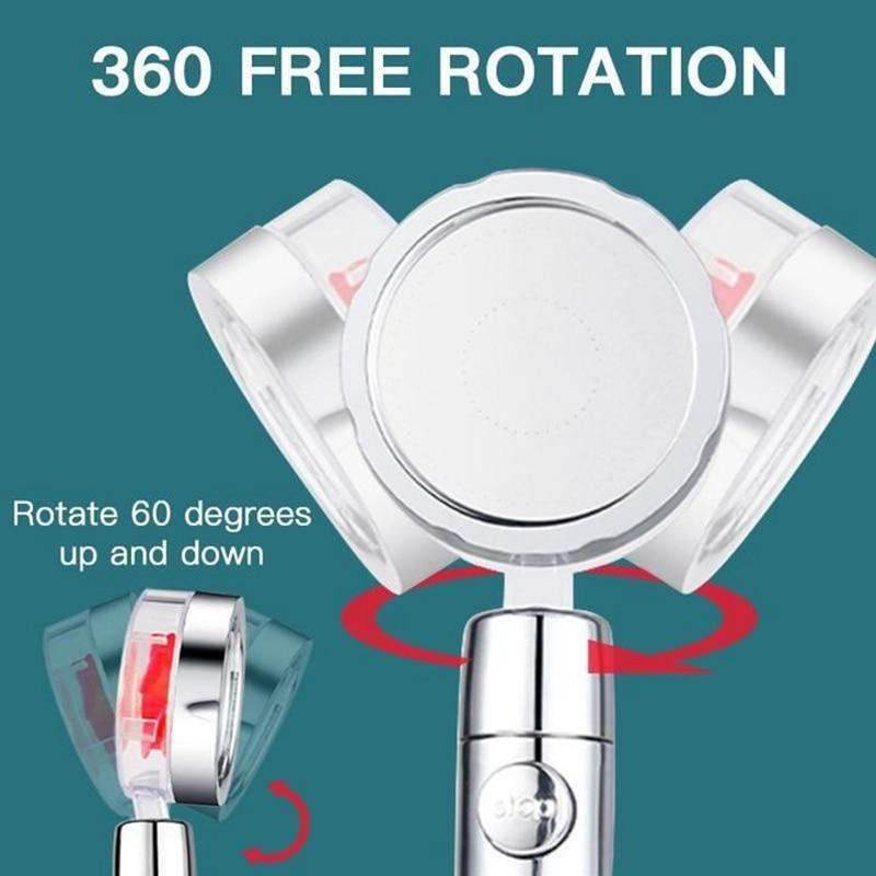 Pressurized Water Saving Spray Shower Head Nozzle 360 Rotated Fan Bath Massage - BOOST TOYS