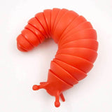 Fidget Slug 3D Printed Articulated Sticky Stretch - BOOST TOYS
