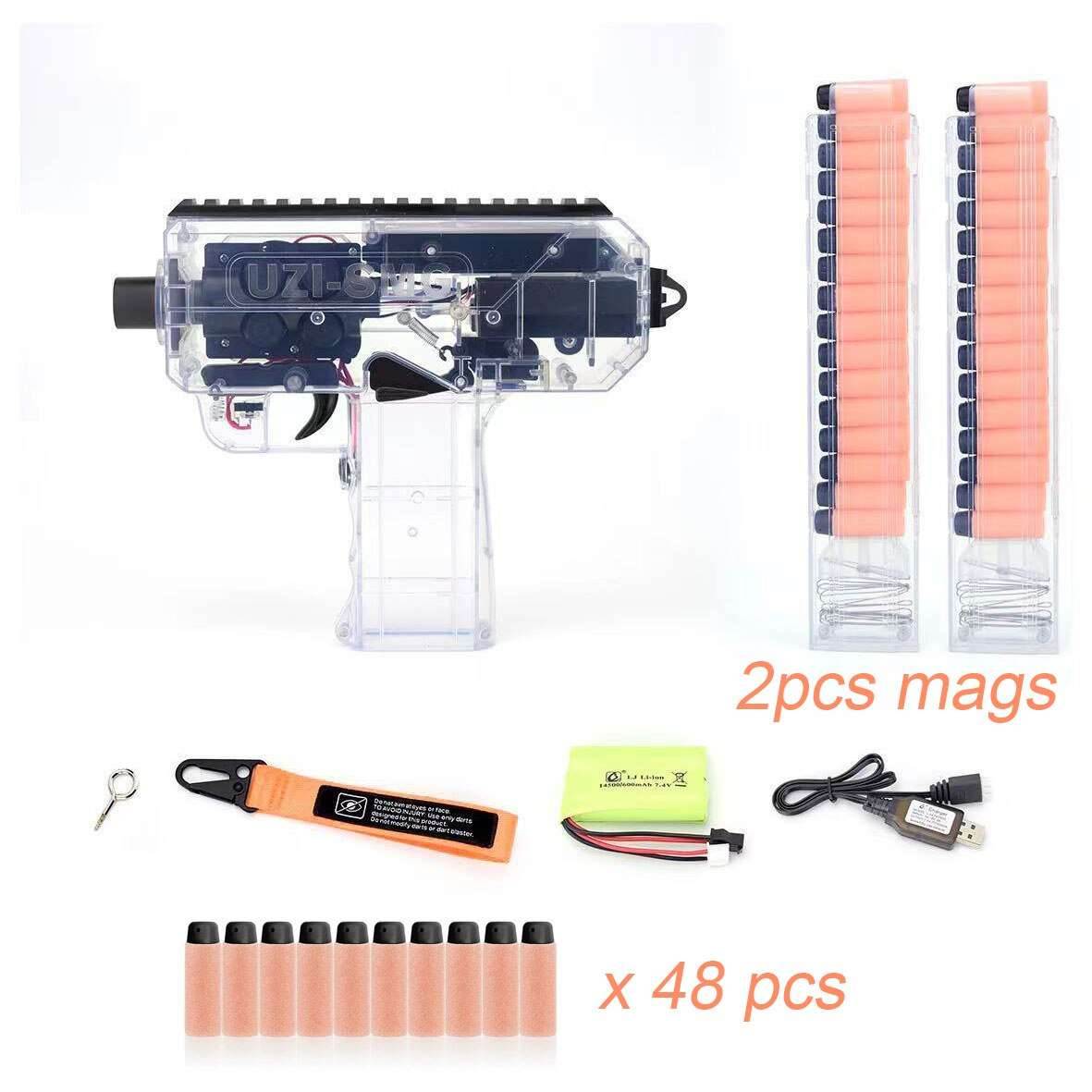 Plastic Toys Gun UZI Electric Burst Shooting Darts Bullets Game Boy Toy - BOOST TOYS